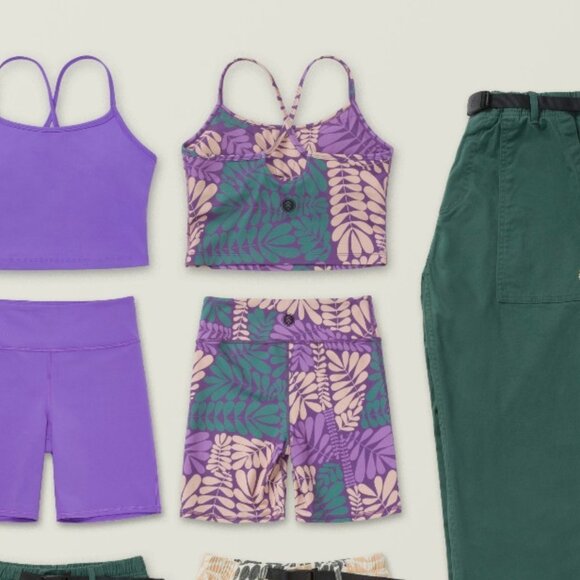 Parks Project Big Sur Fern Set - biker shorts & sports bra - Picture 2 of 9